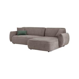 Canapé angle droit 5 places taupe