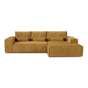Canapé angle droit convertible express 5 places velours mou…