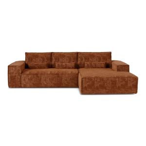Canapé angle droit convertible express 5 places velours ter…