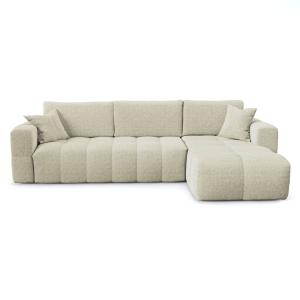Canapé angle droit convertible express 5 places velours tex…