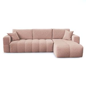 Canapé angle droit convertible express 5 places velours tex…