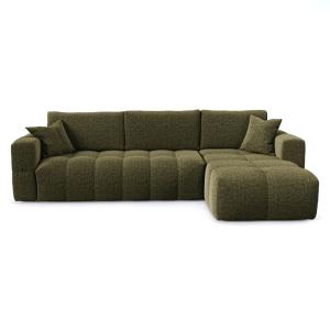 Canapé angle droit convertible express 5 places velours tex…