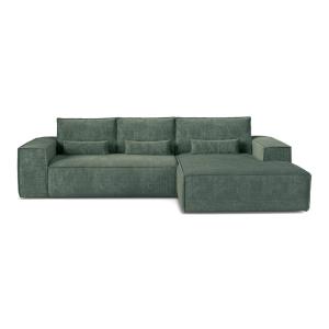 Canapé angle droit convertible express 5 places velours ver…