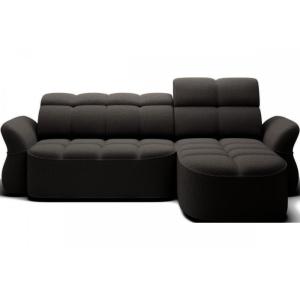 Canapé angle droit profondeur réglable tissu bouclette anth…