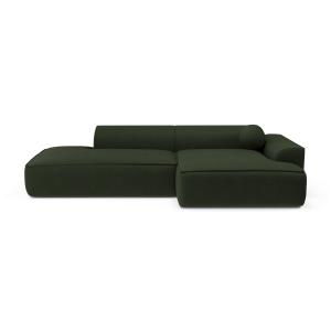 Canapé angle droit tissu tramé Vert olive 260cm