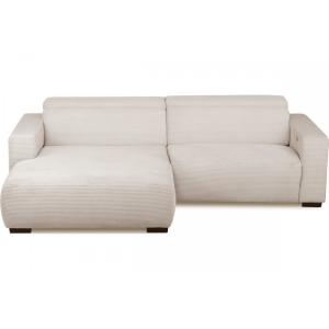 Canapé angle gauche 1 relax électrique velours cotelé beige…