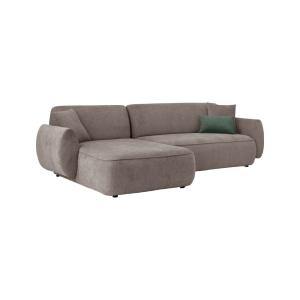 Canapé angle gauche 5 places taupe