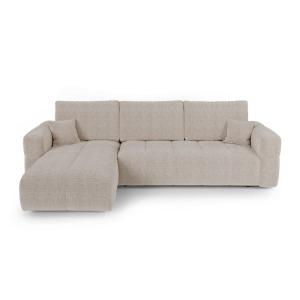 Canapé angle gauche convertible avec coffre 4 places tissu…