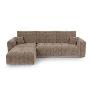 Canapé angle gauche convertible avec coffre 4 places tissu…