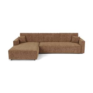 Canapé angle gauche convertible coffre 3 places tissu effet…