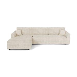 Canapé angle gauche convertible coffre 3 places velours côt…