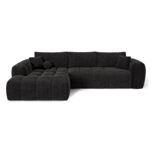 Canapé angle gauche convertible coffre 5 places tissu tramé…