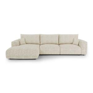 Canapé angle gauche convertible coffre 5 places velours côt…