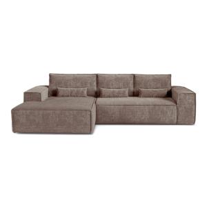 Canapé angle gauche convertible express 5 places velours ga…
