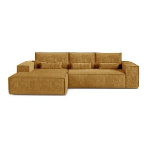 Canapé angle gauche convertible express 5 places velours mo…