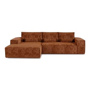 Canapé angle gauche convertible express 5 places velours te…
