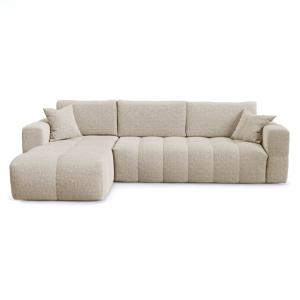 Canapé angle gauche convertible express 5 places velours te…