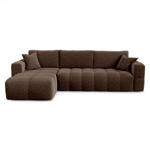 Canapé angle gauche convertible express 5 places velours te…
