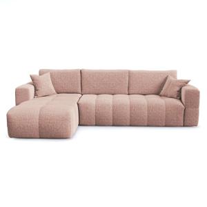 Canapé angle gauche convertible express 5 places velours te…