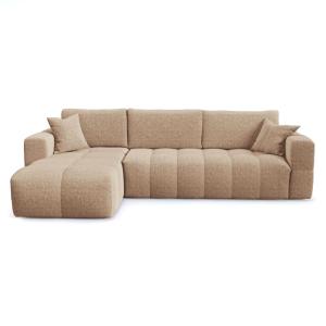 Canapé angle gauche convertible express 5 places velours te…