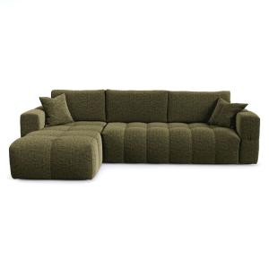 Canapé angle gauche convertible express 5 places velours te…