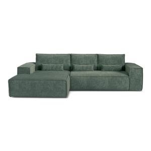 Canapé angle gauche convertible express 5 places velours ve…