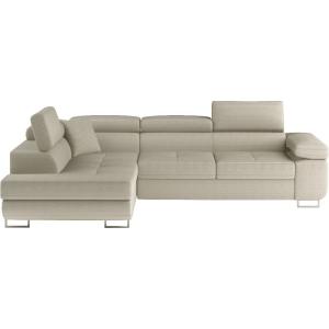 Canapé angle gauche convertible velours cotelé 5 places cof…