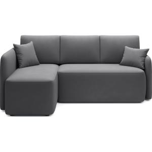 Canapé angle gauche convertible velours gris foncé 3 places…