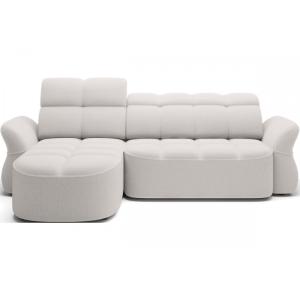 Canapé angle gauche profondeur réglable tissu bouclette ivo…