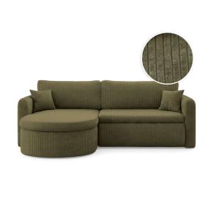 Canapé angle reversible convertible 4p VERA velours côtelé…