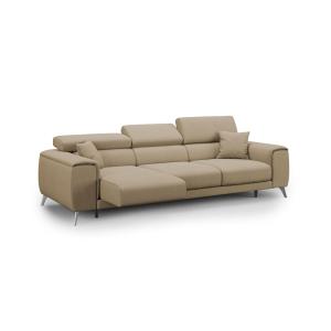Canapé avec 3 assises coulissantes 260 cm beige