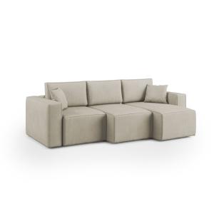 Canapé avec 3 assises en tissu imperméable 245 cm beige