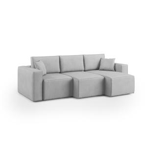 Canapé avec 3 assises en tissu imperméable 245 cm gris clai…