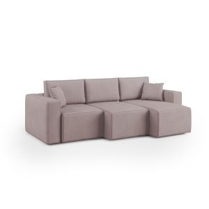 Canapé avec 3 assises en tissu imperméable 245 cm rose