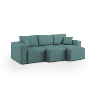 Canapé avec 3 assises en tissu imperméable 245 cm vert pétr…