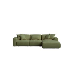 Canapé avec chaise longue à droite vert