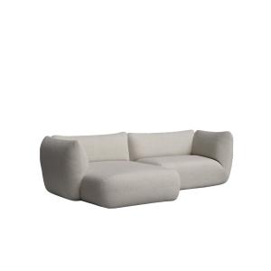 Canapé avec chaise longue à gauche gris