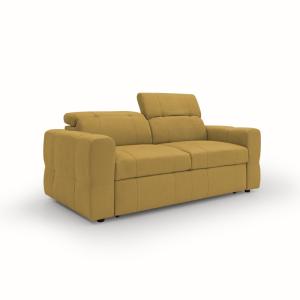 Canapé avec pouf amovible 173 cm jaune