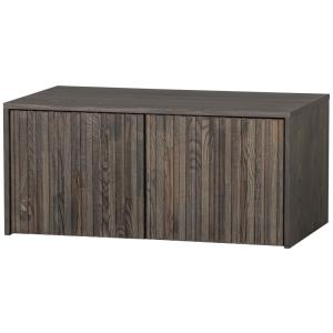 Canapé avec rangement en bois de frêne brun espresso