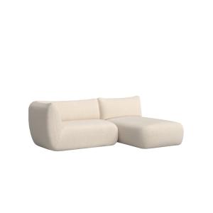 Canapé beige avec chaise longue à droite 230 x 148 cm