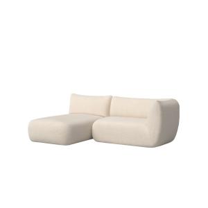 Canapé beige avec chaise longue à gauche 230 x 148 cm