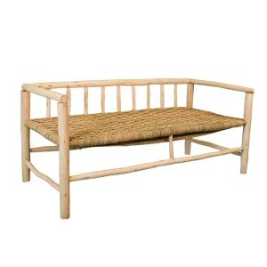 Canapé bois naturel asilah naturel 75 x 160