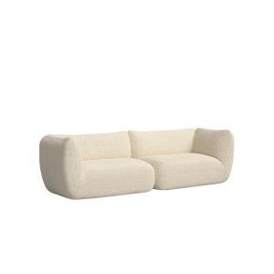 Canapé bouclé beige 260 cm