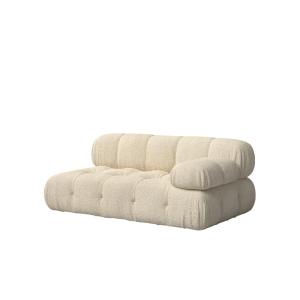 Canapé bouclé beige avec chaise longue à droite 165 x 99 cm…