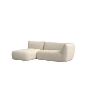 Canapé bouclé beige avec chaise longue à gauche 250 x 148 c…