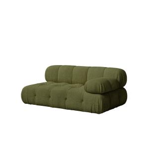 Canapé bouclé vert avec chaise longue à droite 165 x 99 cm…