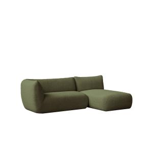 Canapé bouclé vert avec chaise longue à droite 250 x 148 cm…