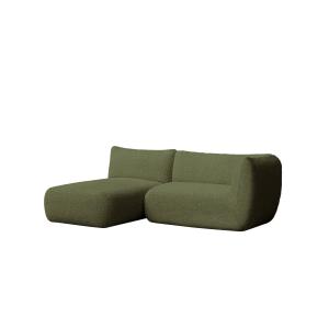 Canapé bouclé vert avec chaise longue à gauche 230 x 148 cm…