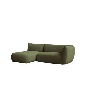 Canapé bouclé vert avec chaise longue à gauche 250 x 148 cm…