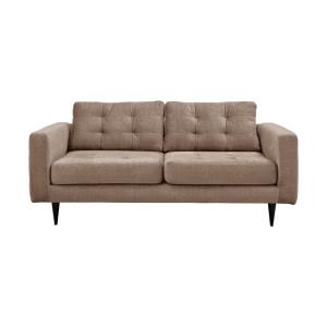 Canapé capitonné velours 3 places beige